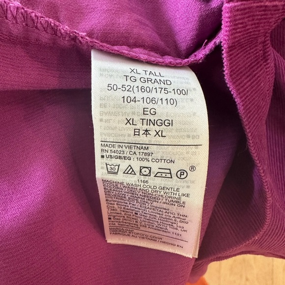 GAP Magenta Puff Sleeve Pinwale Corduroy Mini Shift Dress - Size XL - Picture 14 of 14